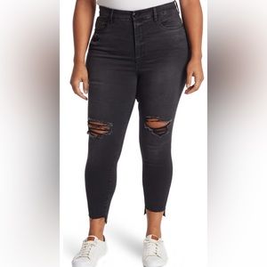 Good American Distressed Black Jeans